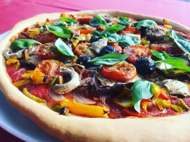 Try Grilled Mediterranean Veg Pizza
